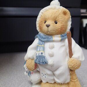 Earl "Warm Hearted Friends" Boy Dressed As Snowman Cherished Teddies Figure
